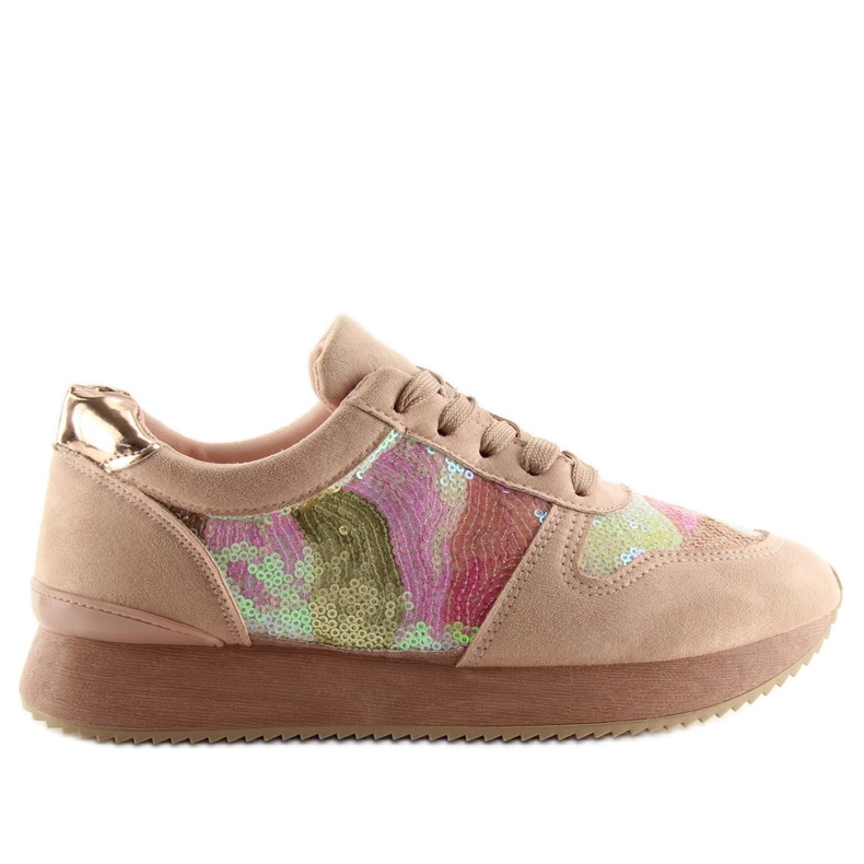 Chaussures de sport à paillettes roses LH10P Rose jaune Chaussures de sport à paillettes roses LH10P Rose jaune