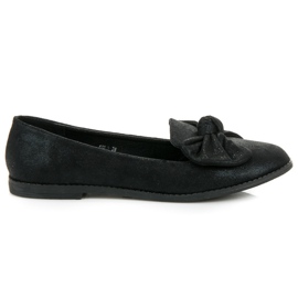 Bestelle Ballerine avec un arc le noir