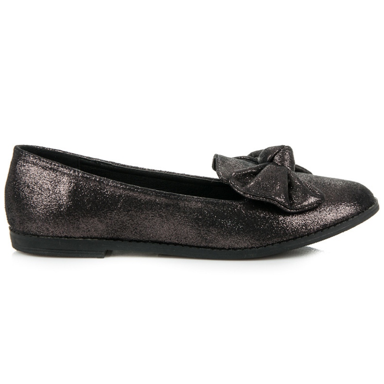 Bestelle Ballerine avec un arc gris