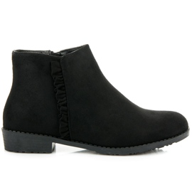 Nio Nio Bottes en daim à volants le noir
