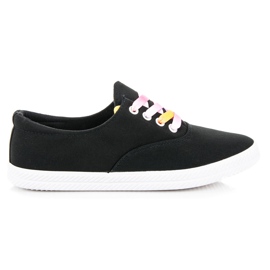 Anesia Paris Baskets nouées multicolores le noir