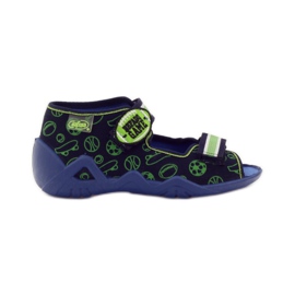 Befado chaussures pour enfants sandales pantoufles 250p070 bleu marin vert Befado chaussures pour enfants sandales pantoufles 250p070 bleu marin vert