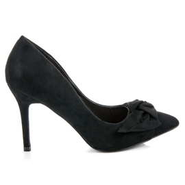 Bestelle Talons en daim noir