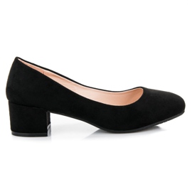 Best Shoes Escarpins bas en daim le noir