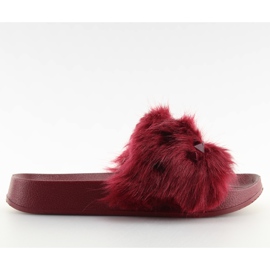 Chaussons S37 W.RED bordeaux avec fourrure rouge Chaussons S37 W.RED bordeaux avec fourrure rouge