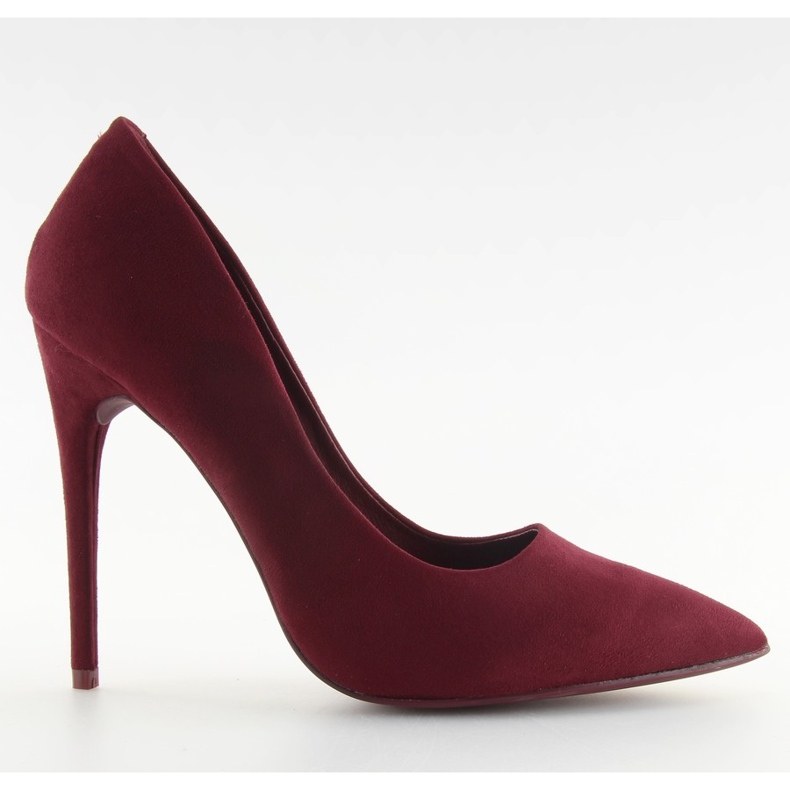 Escarpins à talon aiguille en daim bordeaux 5101 W. Rouge multicolore