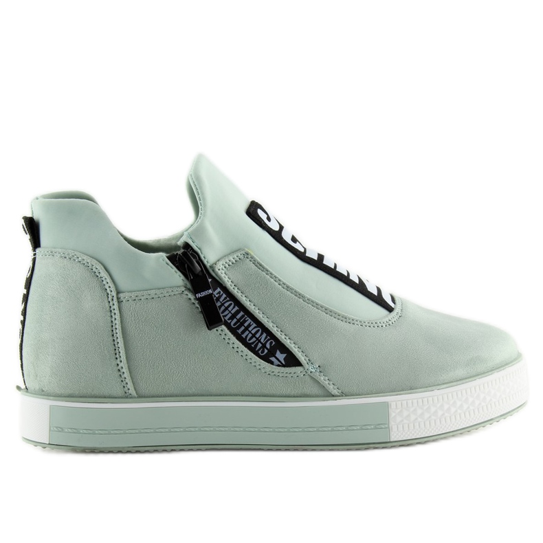 Baskets compensées céladon NB168 vert