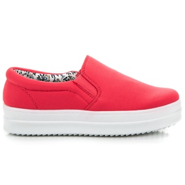 Mckeylor Slipons rouges sur la plate-forme