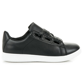 Baskets noires à ruban