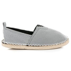 Mckeylor Espadrilles à enfiler avec motif le noir blanche