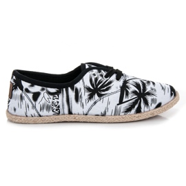 Mckeylor Baskets nouées NOIR &amp; BLANC blanche le noir