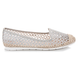 Vinceza Espadrilles ballerines ajourées gris Vinceza Espadrilles ballerines ajourées gris