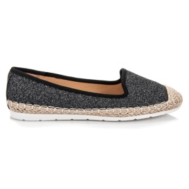 Vinceza Ballerines à paillettes le noir
