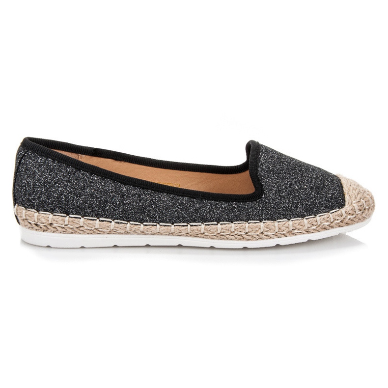 Vinceza Ballerines à paillettes le noir