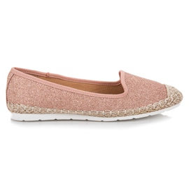 Vinceza Ballerines pailletées rose