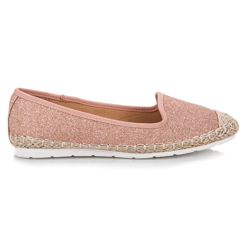 Vinceza Ballerines pailletées rose