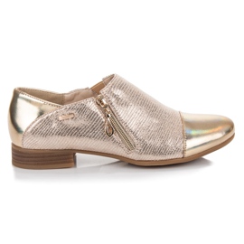 W. Potocki Chaussures dorées à imprimé serpent