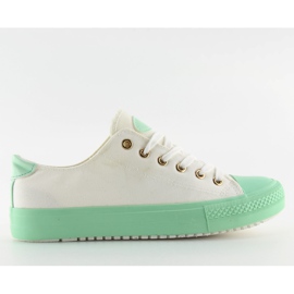 Sneakers pour les femmes blanc-menthe BL97P vert