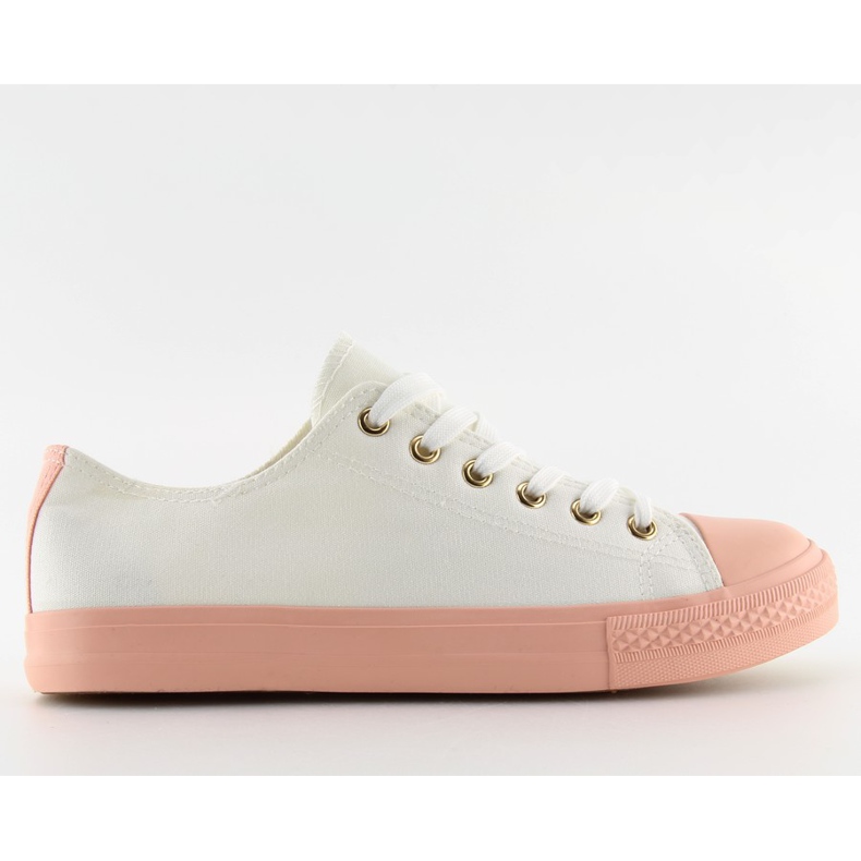 Baskets femme blanc-rose BLANC / ROSE blanche