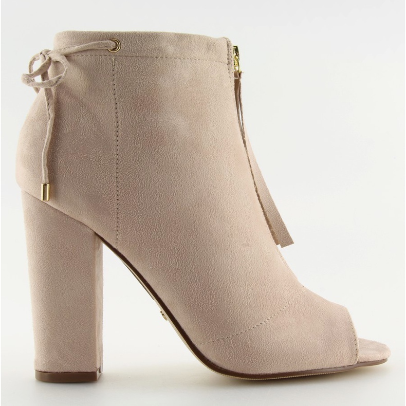 Bottes Bout Ouvert Beige Nf-16