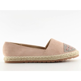 Espadrilles roses pour femme H8-102 champagne