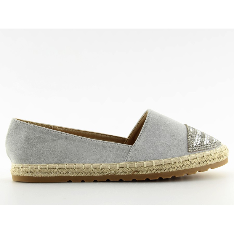 Espadrilles grises pour femme H8-102 argent