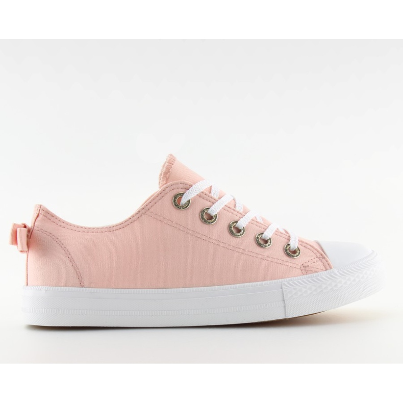 Baskets pour femmes avec un nœud rose 8935 Rose