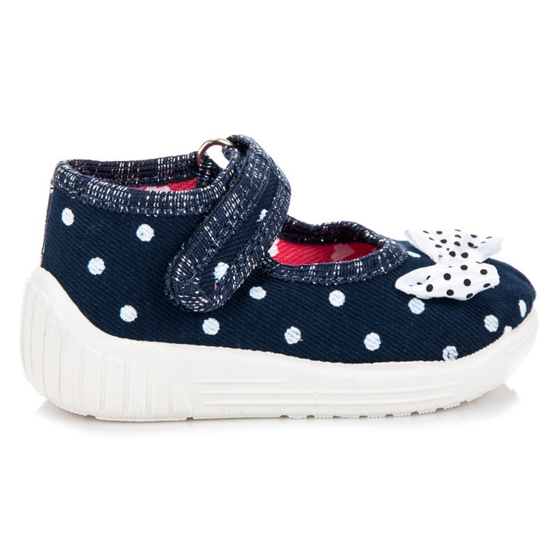 Reweks Chaussons velcro pour filles bleu Reweks Chaussons velcro pour filles bleu
