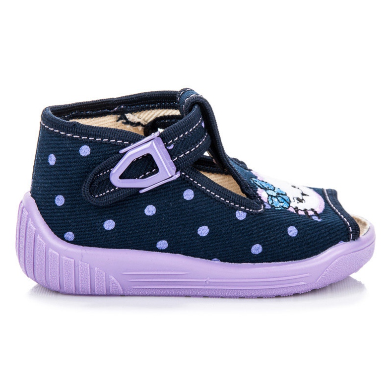 Reweks Chaussons à bout ouvert bleu