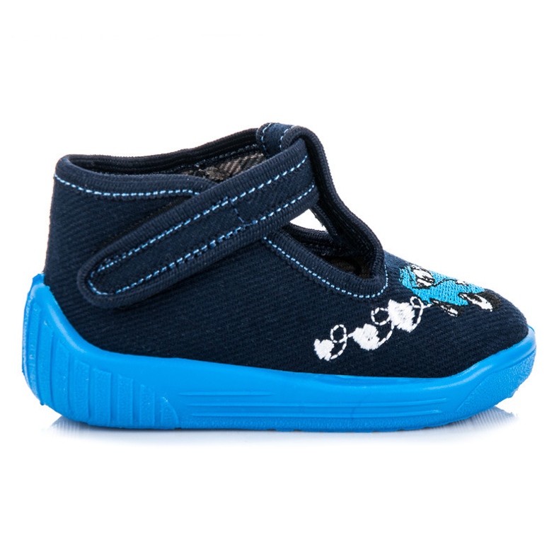 Reweks Chaussons avec une voiture bleu