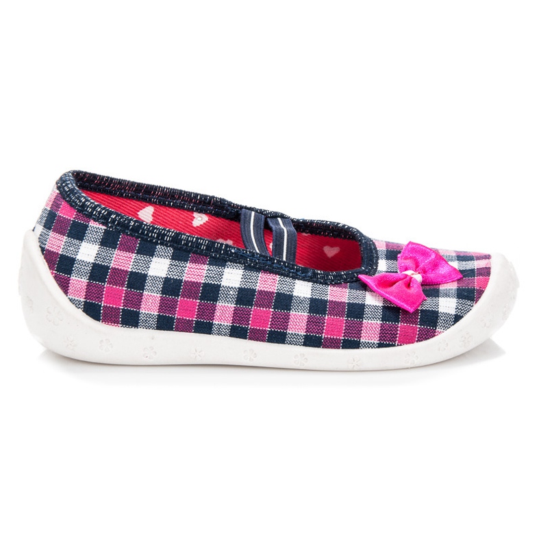 Reweks Chaussures à carreaux pour fille rose