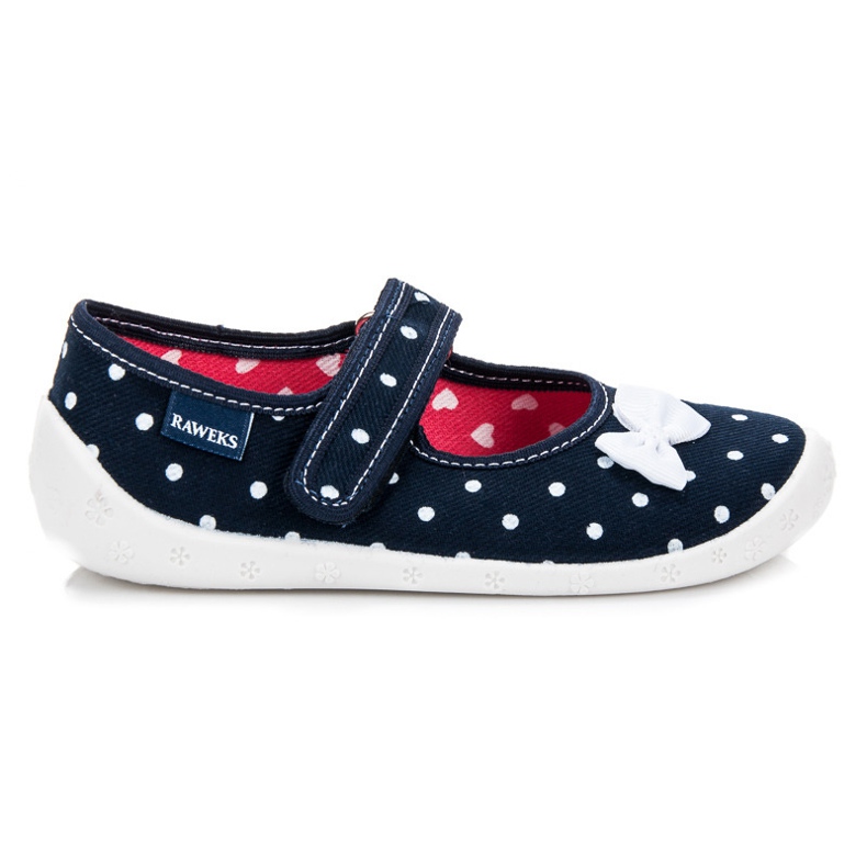 Reweks Chaussons Pois Filles bleu