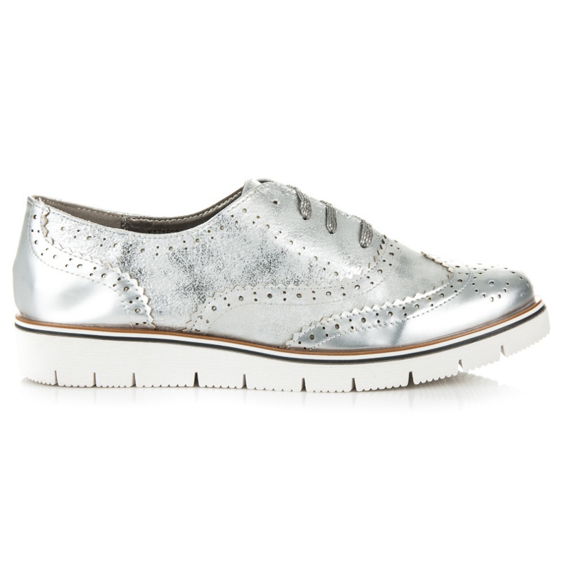 Kylie Chaussures à lacets argentées gris
