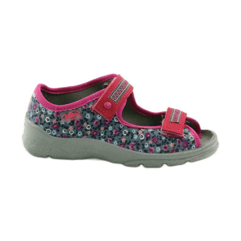 Sandales fille Befado 969x119 prairie bleu marin rose gris