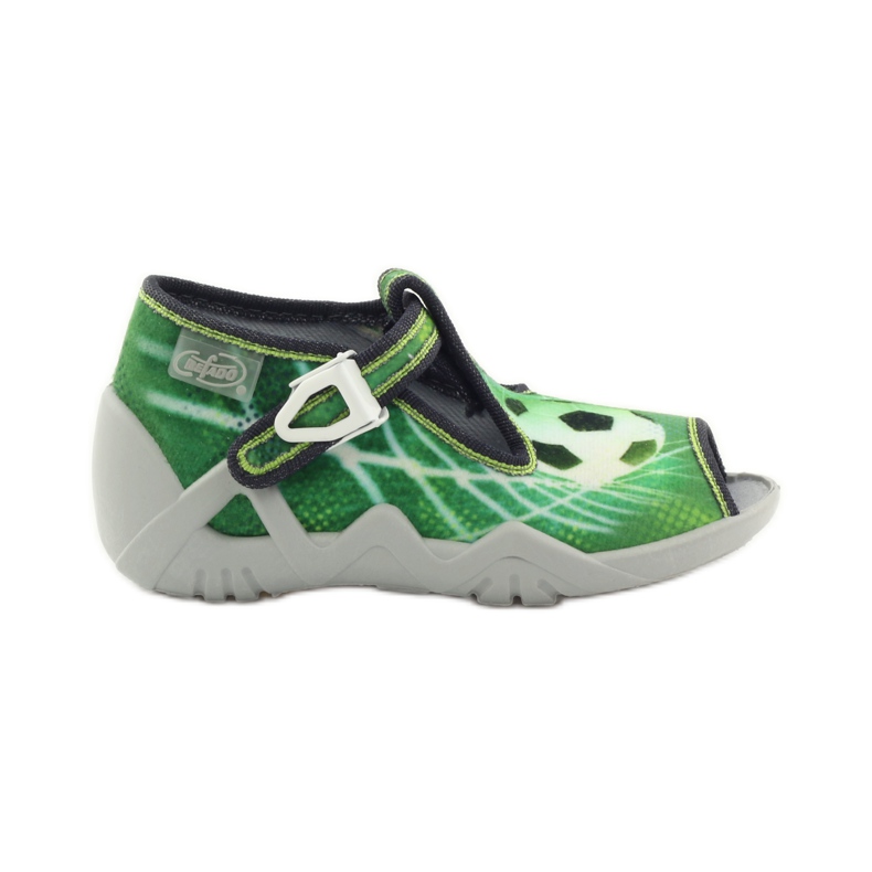 Chaussures pour enfants Befado, chaussons 217p093 verts avec un ballon