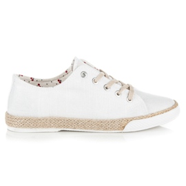 Kylie Espadrilles à lacets blanc