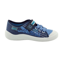 Baskets Befado 251x092 avec un avion multicolore bleu