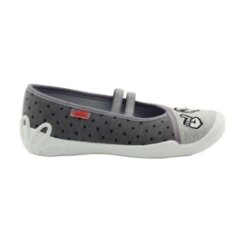 Befado chaussures pour enfants ballerines pantoufles 116Y235 gris