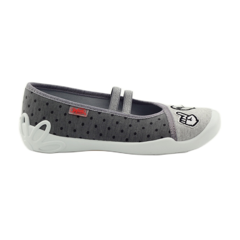 Befado chaussures pour enfants ballerines pantoufles 116Y235 gris Befado chaussures pour enfants ballerines pantoufles 116Y235 gris