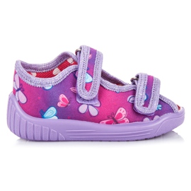 Reweks Chaussons fleurs violet Reweks Chaussons fleurs violet