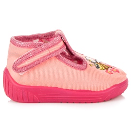 Reweks Pantoufles sur velcro pour préscolaire orange