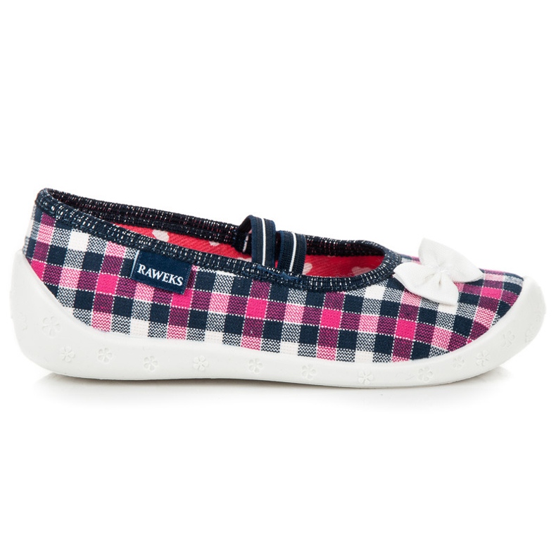 Reweks Chaussures à carreaux fille rose Reweks Chaussures à carreaux fille rose