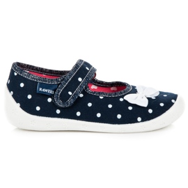 Reweks Chaussons Pois Filles bleu
