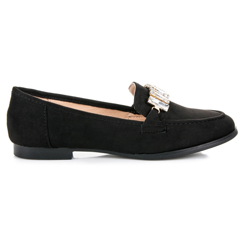 Vices Chaussures en daim avec un ornement le noir