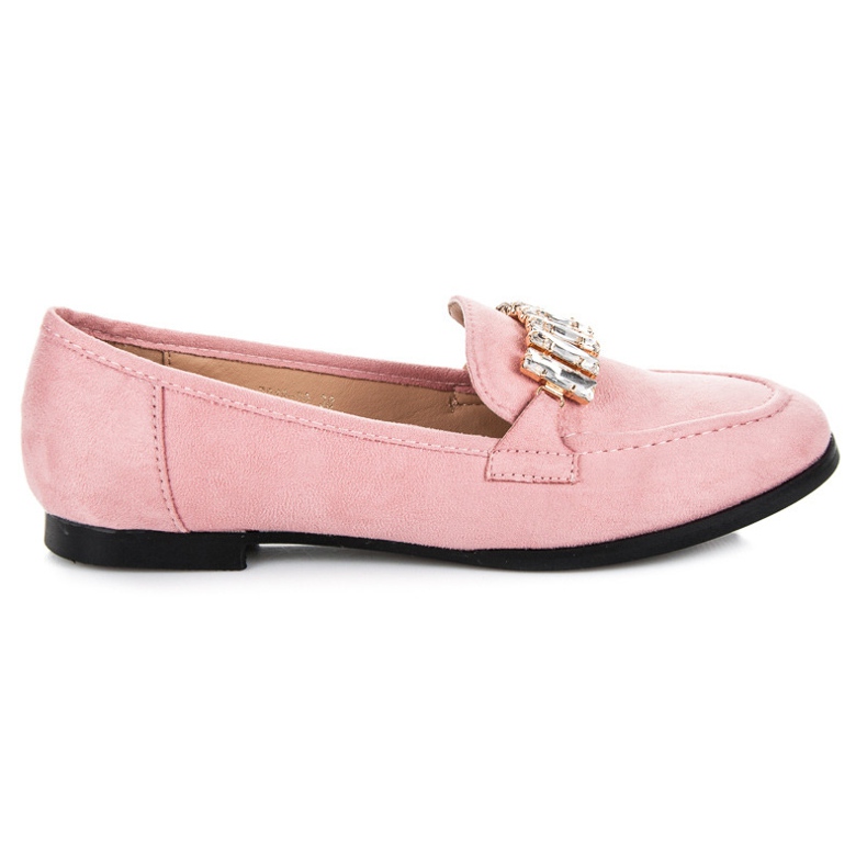 Vices Chaussures en daim avec un ornement rose