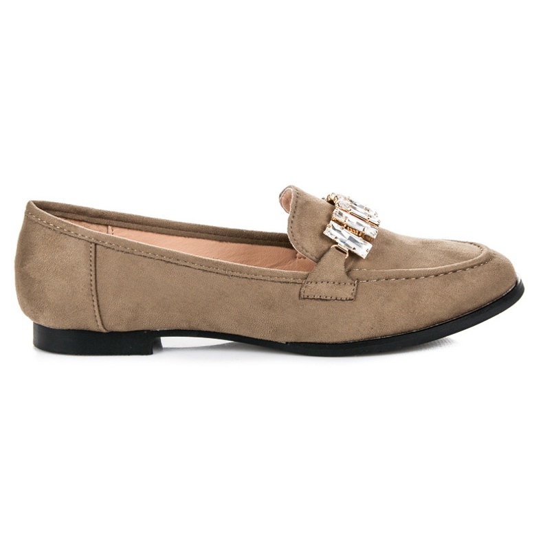 Vices Chaussures en daim avec un ornement vert