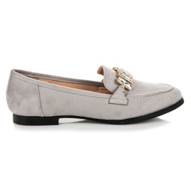 Vices Chaussures en daim avec un ornement gris Vices Chaussures en daim avec un ornement gris