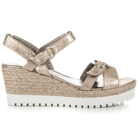Kylie Sandales espadrilles dorées