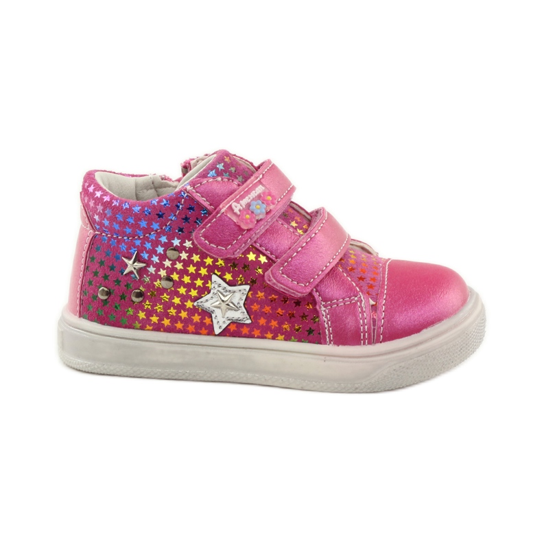 American Club Chaussures de sport confortables avec l'étoile américaine 703925 rose