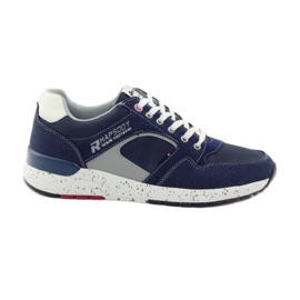 American Club Chaussures de sport pour hommes Baskets américaines 703039 bleu marine